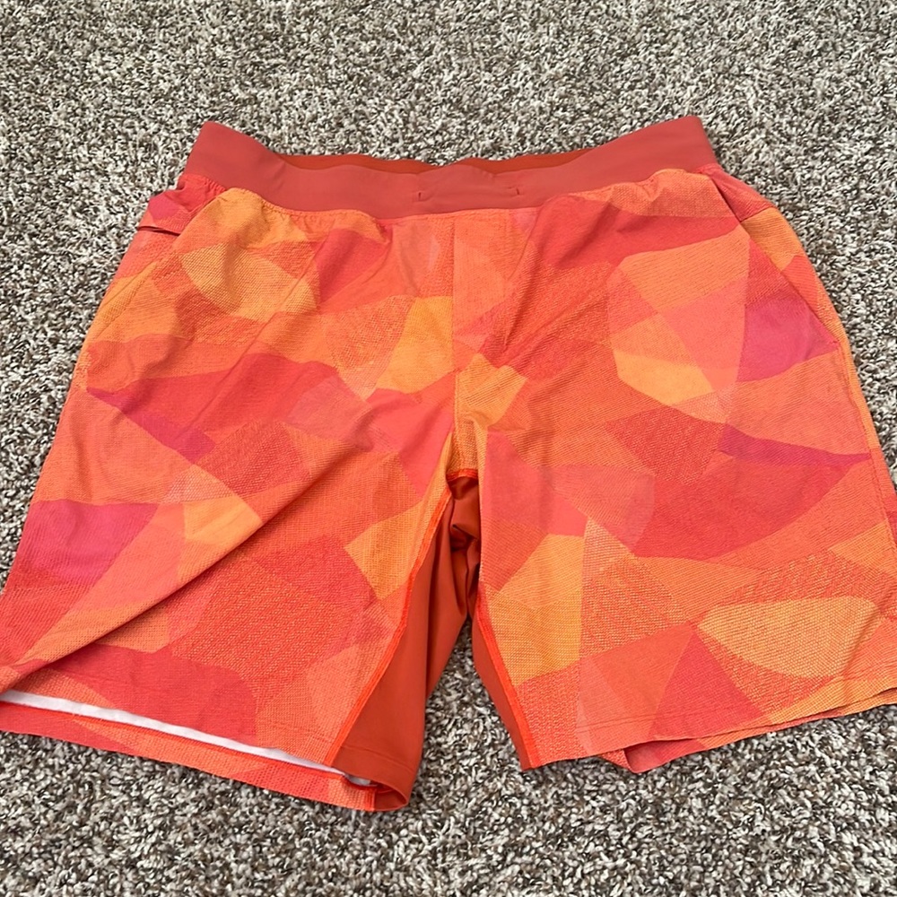Lululemon Pace Breaker Short *Linerless 7" Orange Multi Size XL XLarge